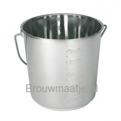 emmer 50 l wit plastic +deksel +handvatten