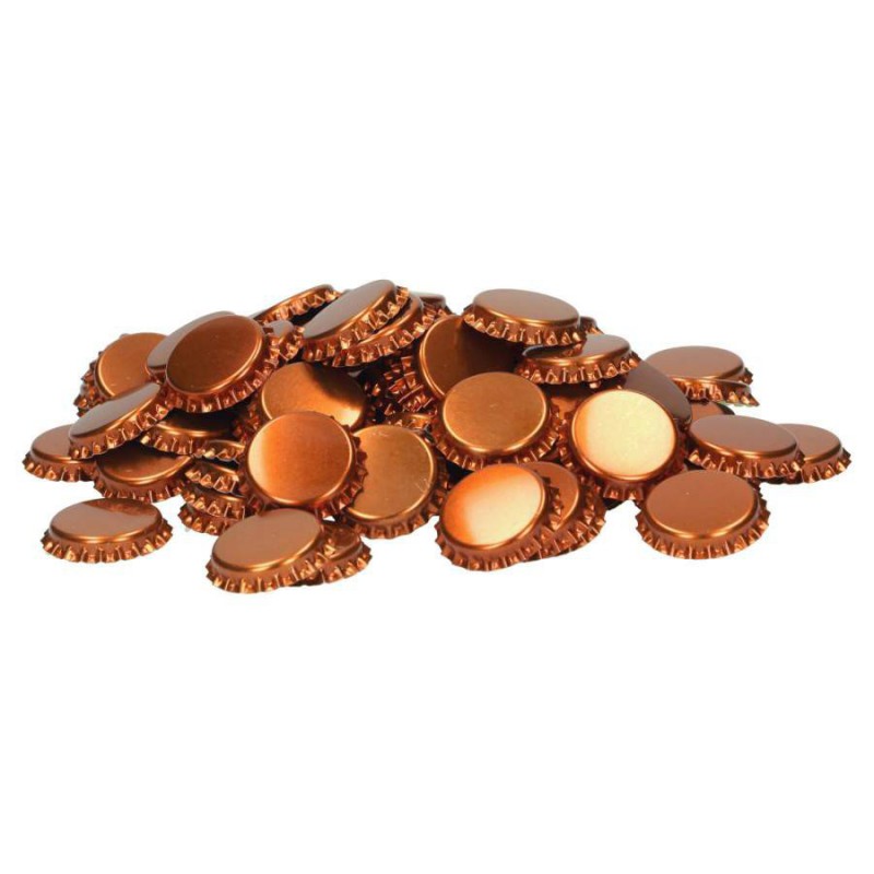 Kroonkurken 26 mm brons +/- 100 st.