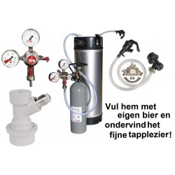 soda-keg bierkraan chrome + adaptor