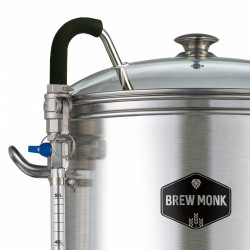 Brew Monk™ Magnus transparante circulatiepijp met litergradering en rvs kraan