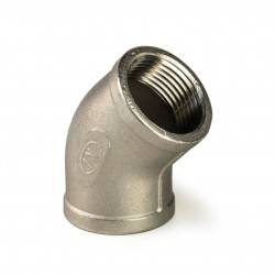 RVS Knie 45° Bi/Bi 3/4"