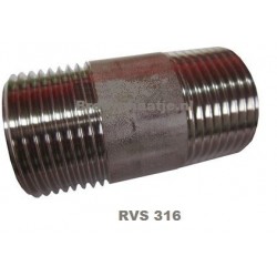 RVS 316 Pijpnippel 3/8" x...