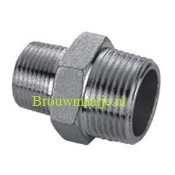 Verloopnippel Rvs 1/2 X 3/4