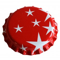 Kroonkurken 26 mm rood met...