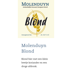 Molenduyn Blond 6,6% 75 cl