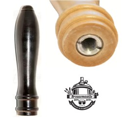 Tapkop hout zwart/bruin 15 cm