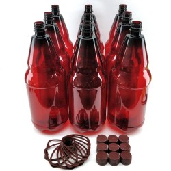 9 x 2500 mL PET Amber Brown...